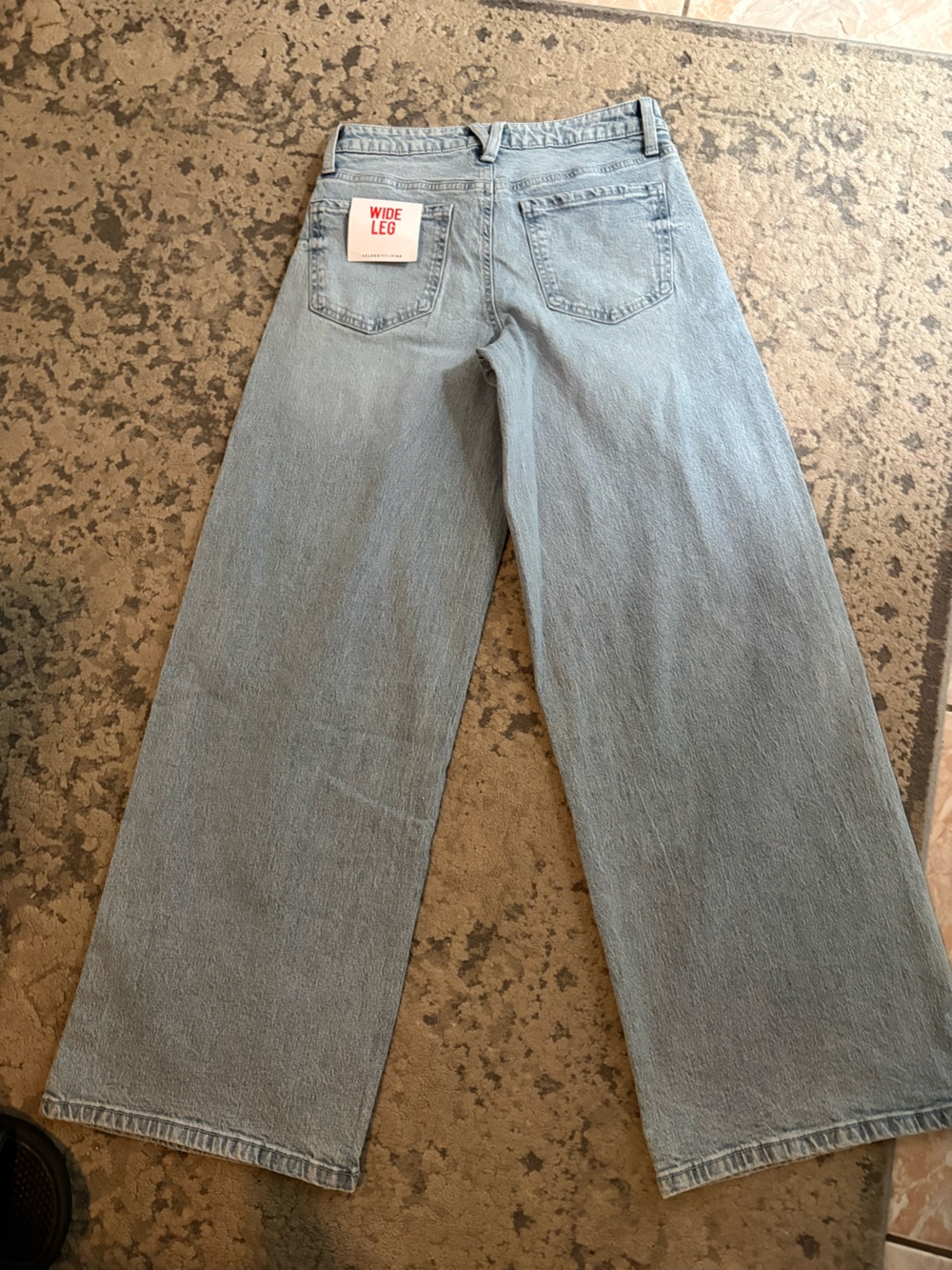 Celebrity Pink Light Blue Wide Leg Jeans - Picture 3 of 3